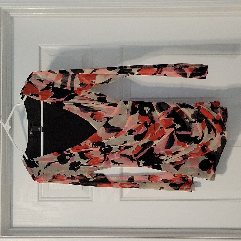 International Concepts Wrap Around Style Blouse with Dheer Sleeves Size M